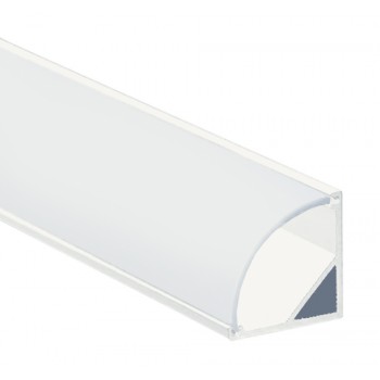 Профіль алюмінієвий LEBRON L-SP світлодіодний кутовий, матова лінза (комплект ) 1 м