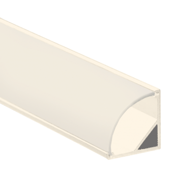 Профіль алюмінієвий (білий) LEBRON L-SP світлодіодний кутовий, матова лінза (комплект ) 2 м