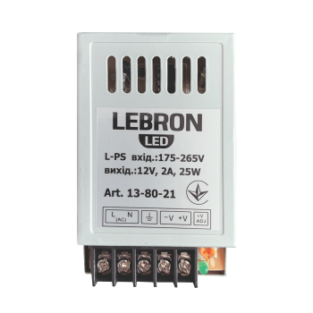 Блок живлення LEBRON L-PS, 12V, 2A, 25W