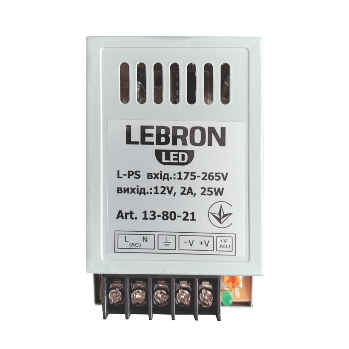 Блок живлення LEBRON L-PS, 12V, 2A, 25W