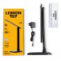 LED лампа настільна LEBRON L-TL-L, 10W, 4100K, 3 рівня по-сті, чорна, з блоком жи-ня