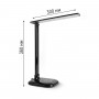 LED лампа настільна LEBRON L-TL-L, 10W, 4100K, 3 рівня по-сті, чорна, з блоком жи-ня
