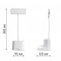 LED лампа настільна LEBRON L-TL-7603, 5W, 3000-6500K, Li-ion 1200mAh, шнур USB, біла