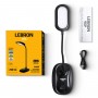 LED лампа настільна LEBRON L-TL-7706BL, 5W, 3000-6500K, Li-ion 2400mAh, шнур USB, чорна