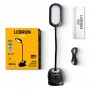 LED лампа настільна LEBRON L-TL-7506BL, 5W, 3000-6500K, Li-ion 1800mAh, шнур USB, чорна