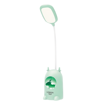 LED лампа настільна LEBRON L-TL-L-58, 4W, 4100K, Li-ion 1200mAh, зелена, USB