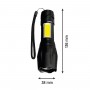 LED ліхтар ручний LEBRON L-HL-10185, ABS, 3W, 10000K, Li-ion 400mAh, чорний, шнур Type-C/USB