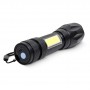 LED ліхтар ручний LEBRON L-HL-10185, ABS, 3W, 10000K, Li-ion 400mAh, чорний, шнур Type-C/USB