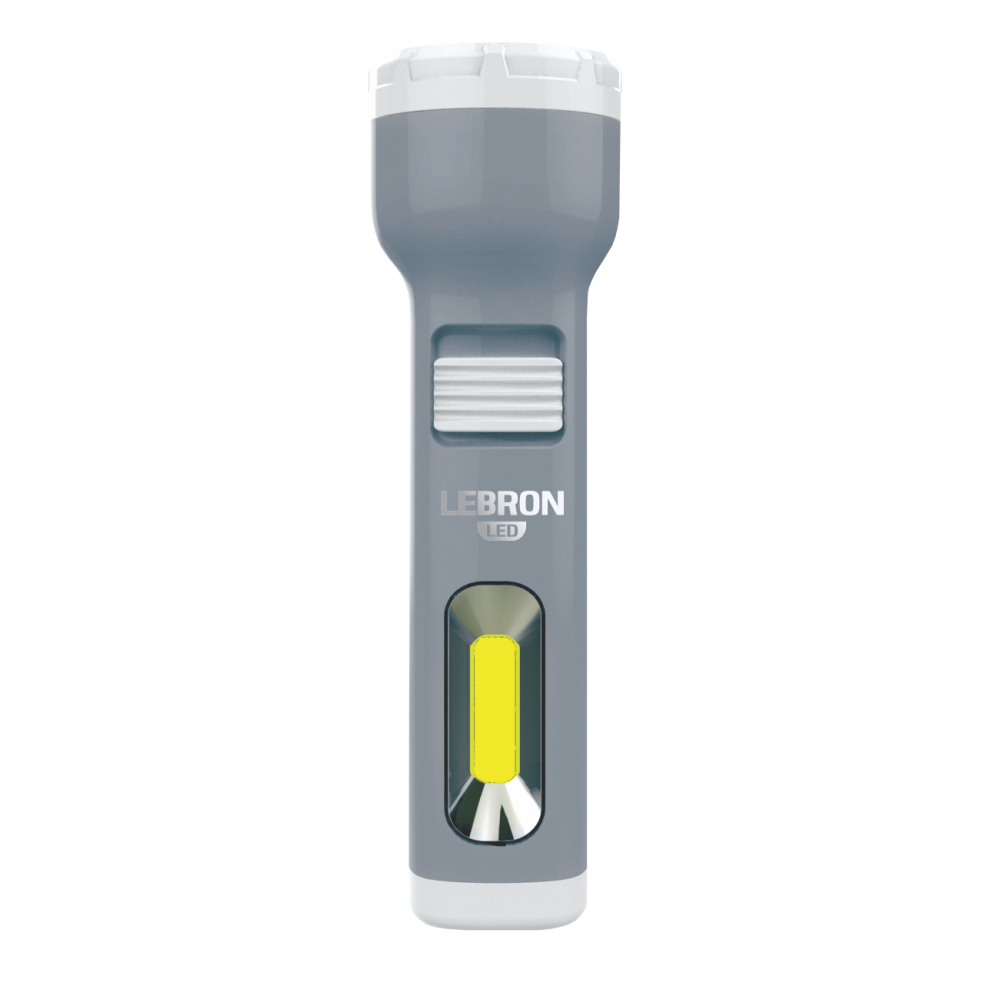 Lebron Usb LED ліхтар ручний акумуляторний LEBRON L-HL-30, ABS, сірий, 1W + 1W COB ...