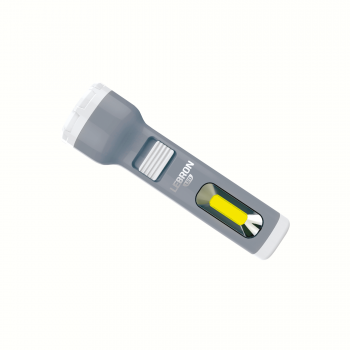 LED ліхтар ручний акумуляторний LEBRON L-HL-30, ABS, сірий, 1W + 1W COB, USB, 1200mAh Li-Ion
