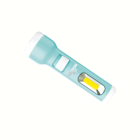 LED ліхтар ручний акумуляторний LEBRON L-HL-31, ABS, зелений, 1W + 1W COB, USB, 1200mAh Li-Ion