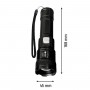 LED ліхтар ручний LEBRON L-HL-11302, ABS, 3W, 10000K, Li-ion 600mAh, чорний, шнур Type-C/USB