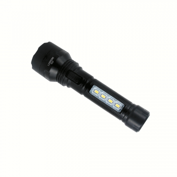 LED ліхтар ручний акумуляторний LEBRON L-HL-40, ABS, чорний, 2W + 0,8W, 1200mAh Li-Ion