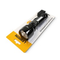 LED ліхтар ручний акумуляторний LEBRON L-HL-40, ABS, чорний, 2W + 0,8W, 1200mAh Li-Ion