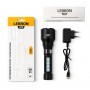 LED ліхтар ручний акумуляторний LEBRON L-HL-40, ABS, чорний, 2W + 0,8W, 1200mAh Li-Ion