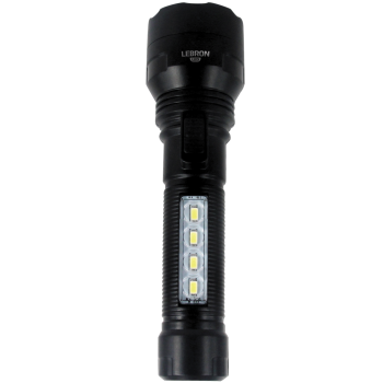 LED ліхтар ручний акумуляторний LEBRON L-HL-40, ABS, чорний, 2W + 0,8W, 1200mAh Li-Ion