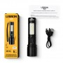 LED ліхтар ручний LEBRON L-HL-10679, алюміній, 5W, 10000K, Li-ion 800mAh, чорний, шнур Type-C/USB