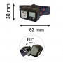 LED ліхтар налобний LEBRON L-HL-11225, ABS, 3W, 6500K, Li-Ion 500mAh, чорний, шнур USB
