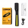 LED ліхтар налобний LEBRON L-HL-10157, ABS+силікон, 3W, 6500K, Li-Ion 1200mAh, чорний, шнур USB