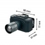 LED ліхтар налобний LEBRON L-HL-5106, 7W, Li-Ion 1200mAh, шнур USB, сірий