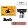LED ліхтар налобний LEBRON L-HL-5145, 5W, Li-Ion 1800mAh, шнур USB, сірий