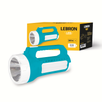 LED ліхтар прожекторний переносний акумуляторний LEBRON L-HL-76, ABS, 1,5W+4W, 1100mAh