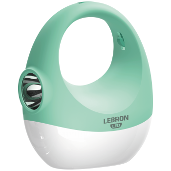 LED ліхтар кемпінговий LEBRON L-HL-617, 7.5W, 1200mAh*2 Li-Ion, зелений, USB