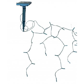 LED гірлянда LEBRON штора 2,1х0,5м, 110LED, з сонячною панеллю, Ni-MH 600mAh, біла, IP44