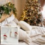 LED гірлянда LEBRON L-CL-2028 лінійна 3м, 30LED, метал. сніговик, IP20, USB, Пульт ДК