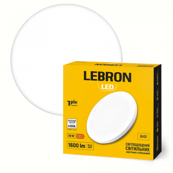 LED світильник LEBRON L-CL-B-1641, BASE, 16W, 4100K, 230V