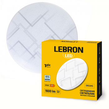 LED світильник LEBRON L-CL-D-1665, DREAMS, 16W, 6500K, 230V