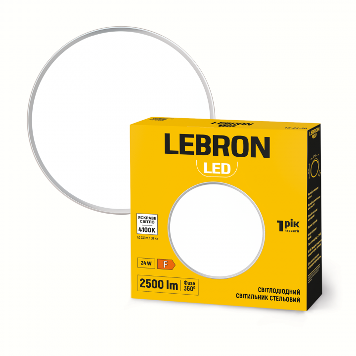 LED світильник LEBRON L-SF-CLASSIC-RWh, 24W, 4100K, білий, 230V