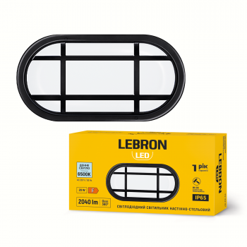 LED світильник LEBRON L-WLO-JZ-2065, 20W, 6500K, ІР65, овал, 230V