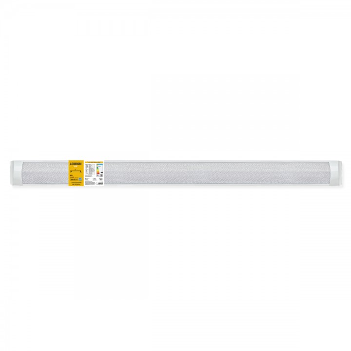 LED світильник LEBRON L-LPO-3662-Prismatic, 36W, 6200K, 1200мм, 230V, шрінк