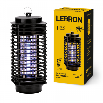 Світильник LEBRON для знищення комах, 3W, ультрафіолетовий