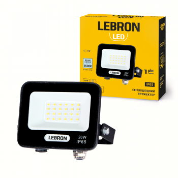 LED прожектор LEBRON L-LF-2065, 20W, 6500K, IP65, 230V