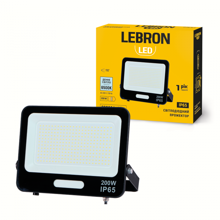 LED прожектор LEBRON L-LF-20065, 200W, 6500K, IP65, 230V