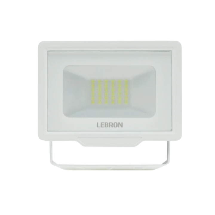 LED прожектор LEBRON L-LF-2062Wh, 20W, 6200K, IP65, білий, 230V