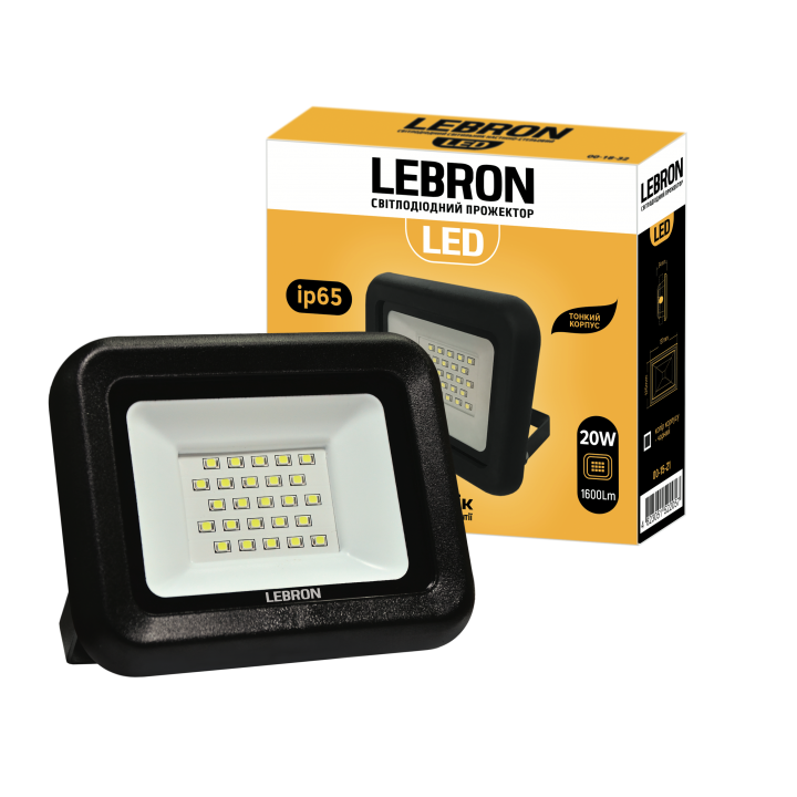LED прожектор LEBRON L-LF, 10W,  6200K, 900Lm, 230V