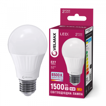 LED лампа VELMAX V-A70-152765, 15W, E27, 6500K, 230V