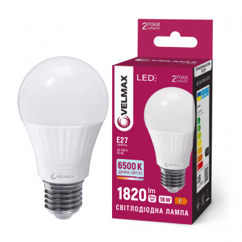 LED лампа VELMAX V-A80-182765, 18W, Е27, 6500K, 230V