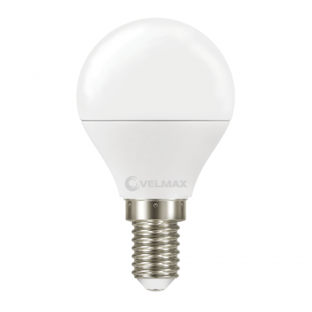 LED лампа VELMAX V-G45, 4W, E14, 4100K, 400Lm, EMC