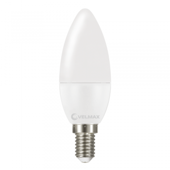 LED лампа VELMAX V-C37, 4W, E14, 4100K, 400Lm, EMC