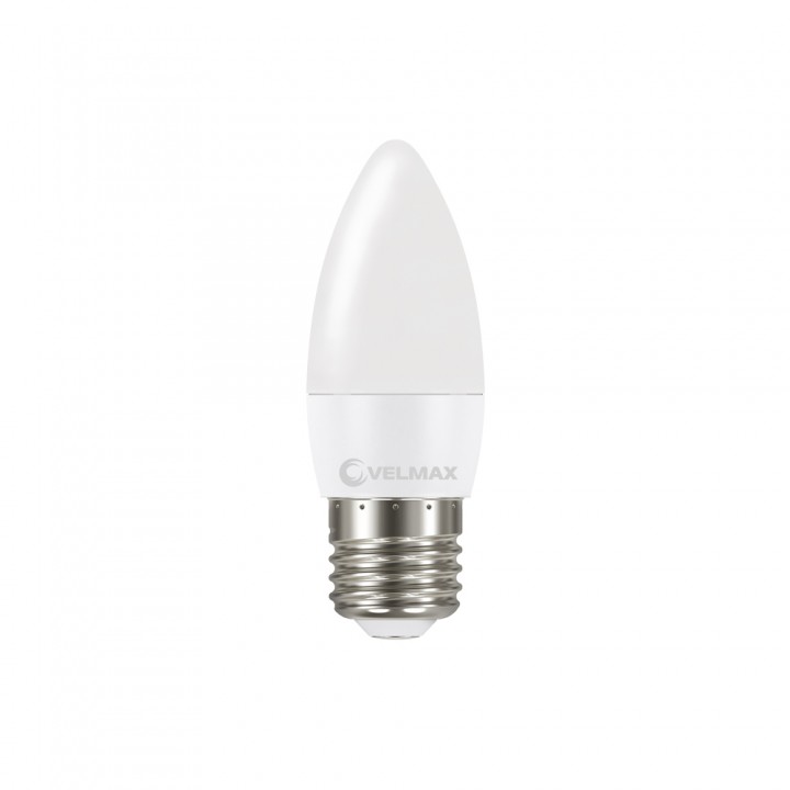 LED лампа VELMAX V-С37, 8W, 220V, Е14, 4100K, 720Lm, EMC