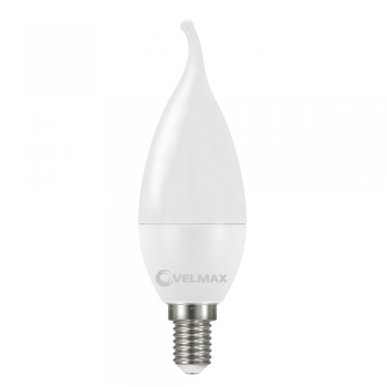LED лампа VELMAX V-C37t, 6W, E14, 4100K, 540Lm, EMC