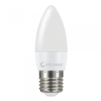 LED лампа VELMAX V-C37, 4W, E27, 4100K, 400Lm, EMC