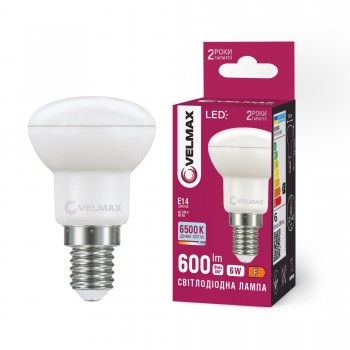 LED лампа VELMAX V-R50-61465, 6W, E14, 6500K, 230V
