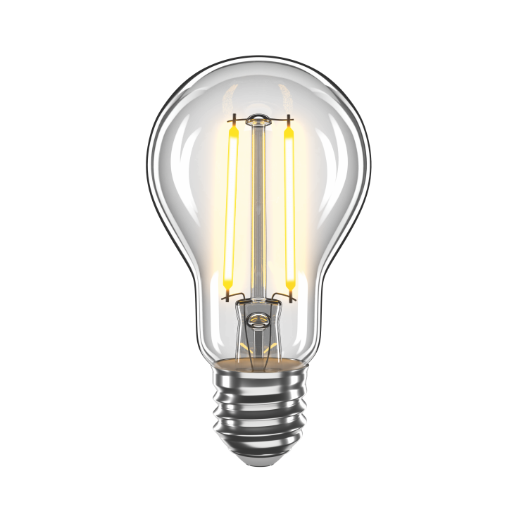LED лампа VELMAX V-Filament-A60, 2W, E27, 2500K, 230V