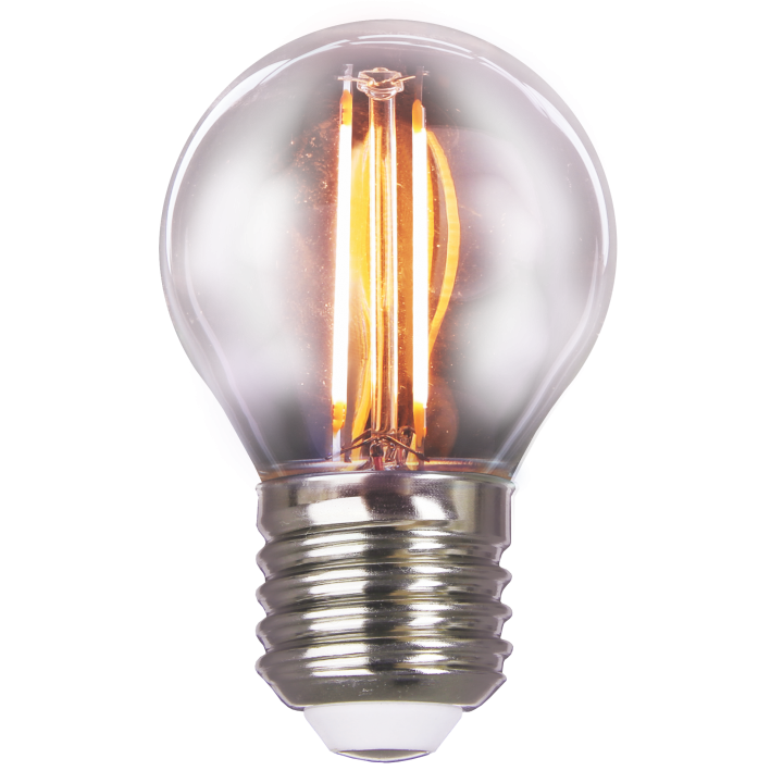 LED лампа VELMAX V-Filament-G45, 2W, E27, помаранчевий, 230V