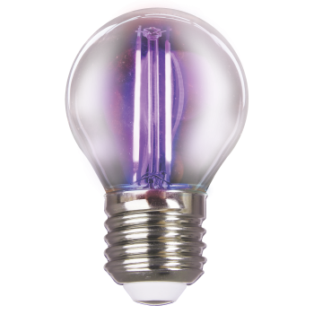 LED лампа VELMAX V-Filament-G45, 2W, E27, фіолетовий, 200Lm